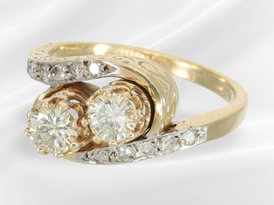 Ring: dekorativ gearbeiteter Brillant/Diamant-Ring… - Foto 2
