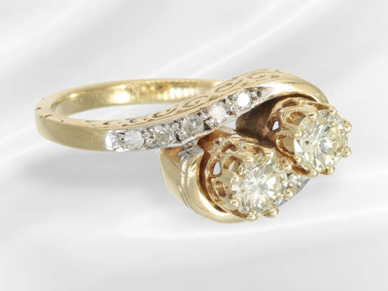Ring: dekorativ gearbeiteter Brillant/Diamant-Ring… - Foto 3