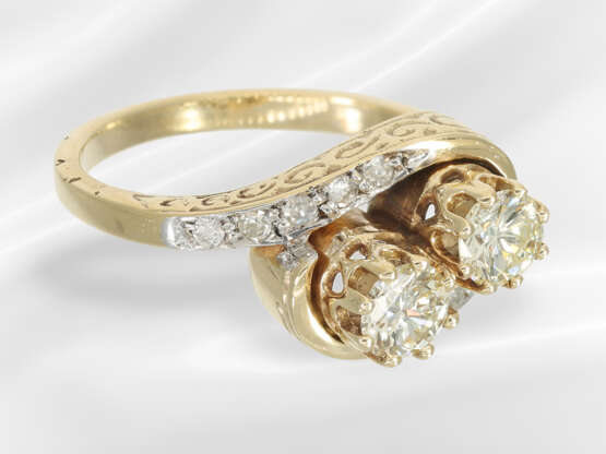 Ring: dekorativ gearbeiteter Brillant/Diamant-Ring… - Foto 4