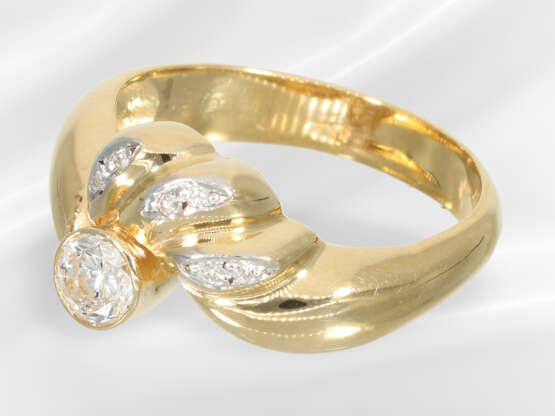Ring: vintage brilliant-cut diamond gold ring, app… - photo 2