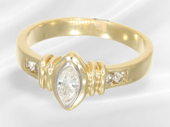 Ring: vintage diamond/brilliant-cut diamond goldsm… - фото 2