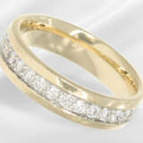 Ring: 14K gold jewellery ring with surrounding bri… - photo 1