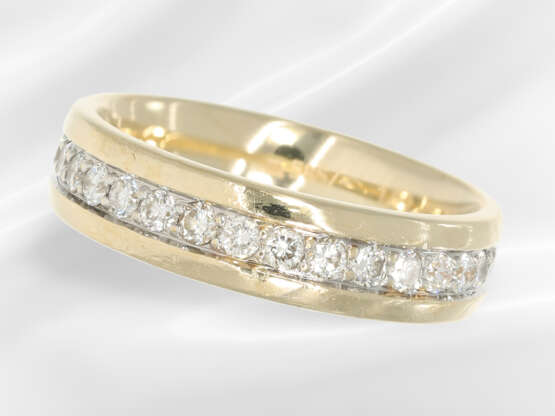 Ring: 14K gold jewellery ring with surrounding bri… - photo 2