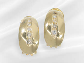 Earrings: high-quality 18K brilliant-cut diamond/g…