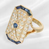 Ring: sehr dekorativ gestalteter Brillant/Saphirri… - Foto 3