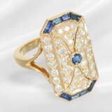 Ring: sehr dekorativ gestalteter Brillant/Saphirri… - Foto 4