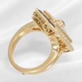 Ring: sehr dekorativ gestalteter Brillant/Saphirri… - Foto 5