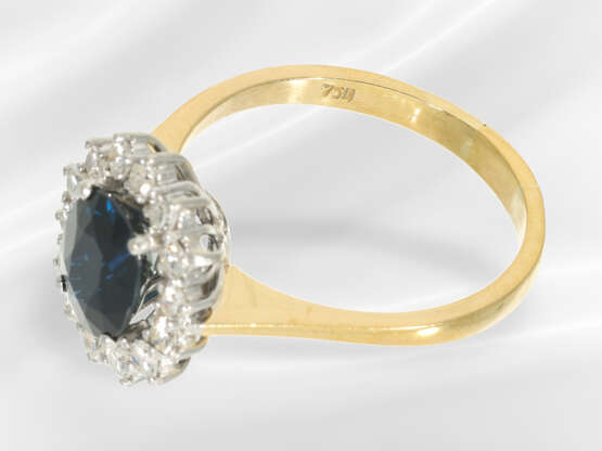 Ring: attraktiver weißgoldener Saphir/Diamant-Gold… - Foto 4