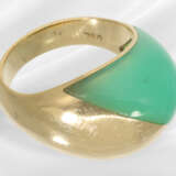 Ring: attractive chrysoprase/designer/goldsmith ri… - фото 2