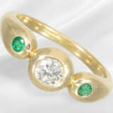 Ring: goldsmith ring with brilliant-cut diamond an… - photo 1