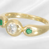 Ring: goldsmith ring with brilliant-cut diamond an… - фото 2