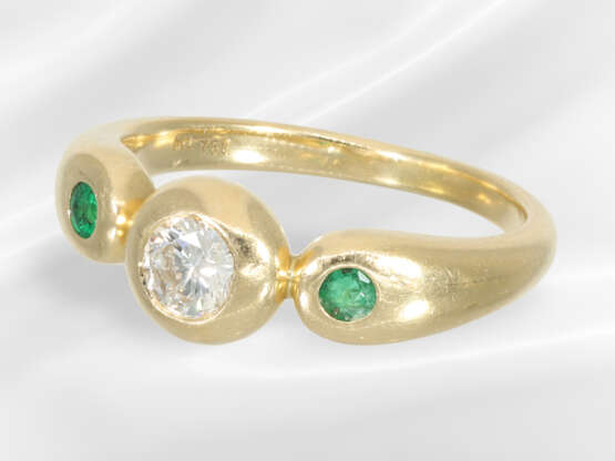 Ring: goldsmith ring with brilliant-cut diamond an… - photo 2