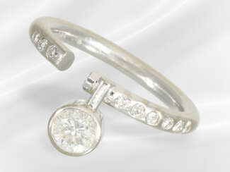Ring: modern designer ring set with brilliant-cut …