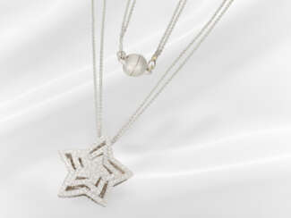 Chain/necklace: very decorative white gold brillia…