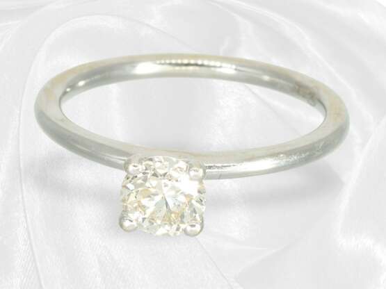 Modern solitaire brilliant-cut diamond goldsmith r… - photo 2