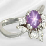 Ring: solid gold jewellery ring with star ruby and… - photo 3