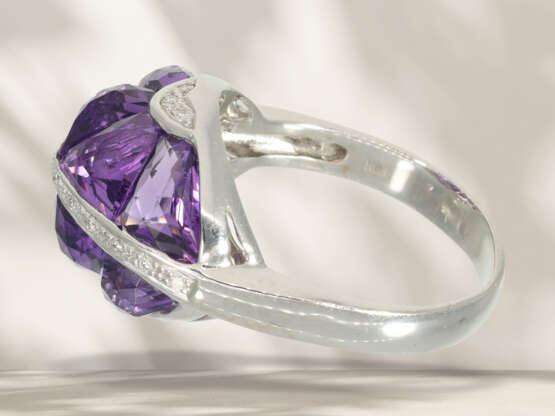 Ring: exceptional designer ring with brilliant-cut… - photo 2