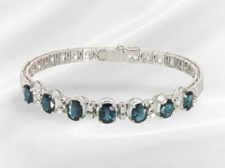 Bracelet: decorative vintage sapphire/diamond brac…