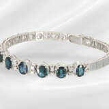 Bracelet: decorative vintage sapphire/diamond brac… - фото 3