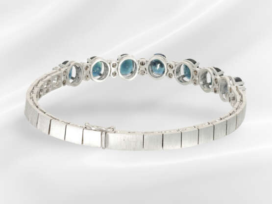 Bracelet: decorative vintage sapphire/diamond brac… - фото 5