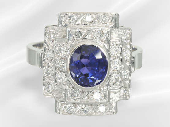 Ring: very beautiful, modern sapphire/brilliant-cu… - фото 3