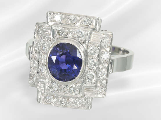 Ring: very beautiful, modern sapphire/brilliant-cu… - фото 4