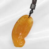 Chain/necklace: rare amber carving "Buddha", attac… - photo 2