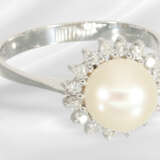 Ring: schön erhaltener Weißgoldring mit Diamanten … - Foto 2