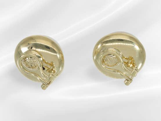 Earrings: gold, very beautiful vintage clip earrin… - photo 4