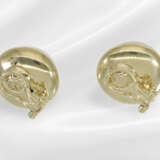 Earrings: gold, very beautiful vintage clip earrin… - photo 4