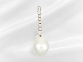 Pendant: very beautiful South Sea cultured pearl p…