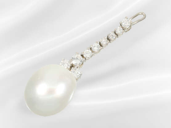 Pendant: very beautiful South Sea cultured pearl p… - photo 2
