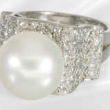 Ring: unusual and interestingly crafted 18k white … - photo 2