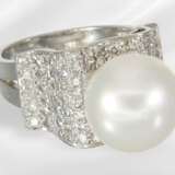 Ring: unusual and interestingly crafted 18k white … - photo 3