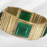 Antique bracelet with green coloured stones, possi… - photo 3