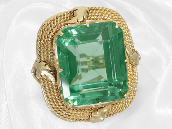 Ring: extraordinary vintage goldsmith ring with gr… - photo 3