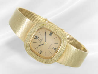 Armbanduhr: goldene vintage Damenuhr Omega De Vill…