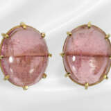 Earrings: vintage clip earrings with large pink to… - photo 1