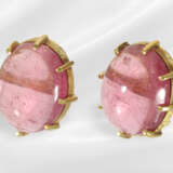 Earrings: vintage clip earrings with large pink to… - photo 2
