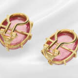 Earrings: vintage clip earrings with large pink to… - photo 3