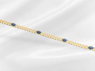 Bracelet: solid sapphire goldsmith's armoured brac…