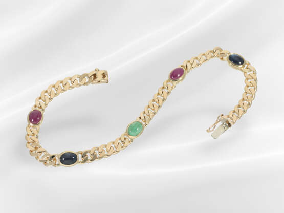 Bracelet: decorative vintage coloured stone goldsm… - photo 1