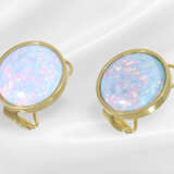 Earrings: beautiful 18K gold vintage opal earrings… - фото 2