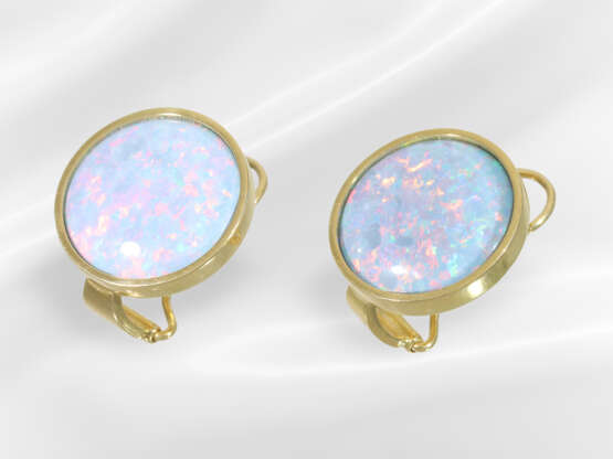 Earrings: beautiful 18K gold vintage opal earrings… - photo 2