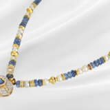 Chain/necklace: high-quality vintage sapphire/bril… - photo 3