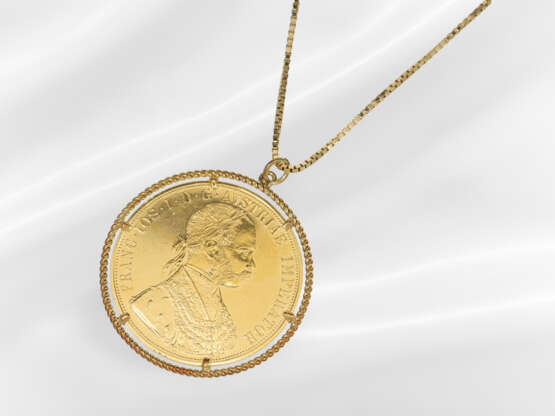 Chain/pendant: gold Venetian chain with coin penda… - фото 1