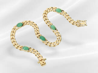 Bracelet: solid vintage armoured bracelet set with…