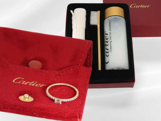Ring: filigree Cartier diamond ring, full set with… - фото 1