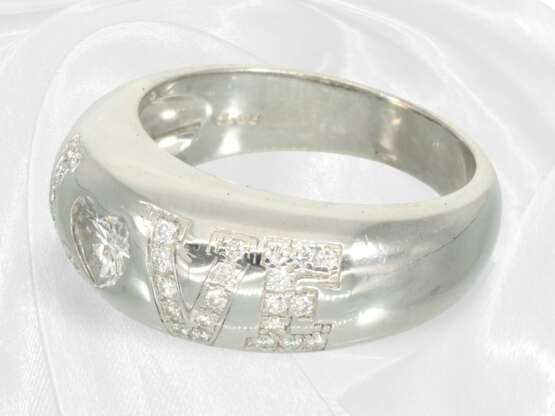 Ring: Hochwertiger Designer-Weißgoldring "Love" mi… - Foto 4