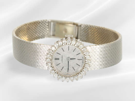 Wristwatch: white gold vintage ladies' watch by Lo… - фото 3